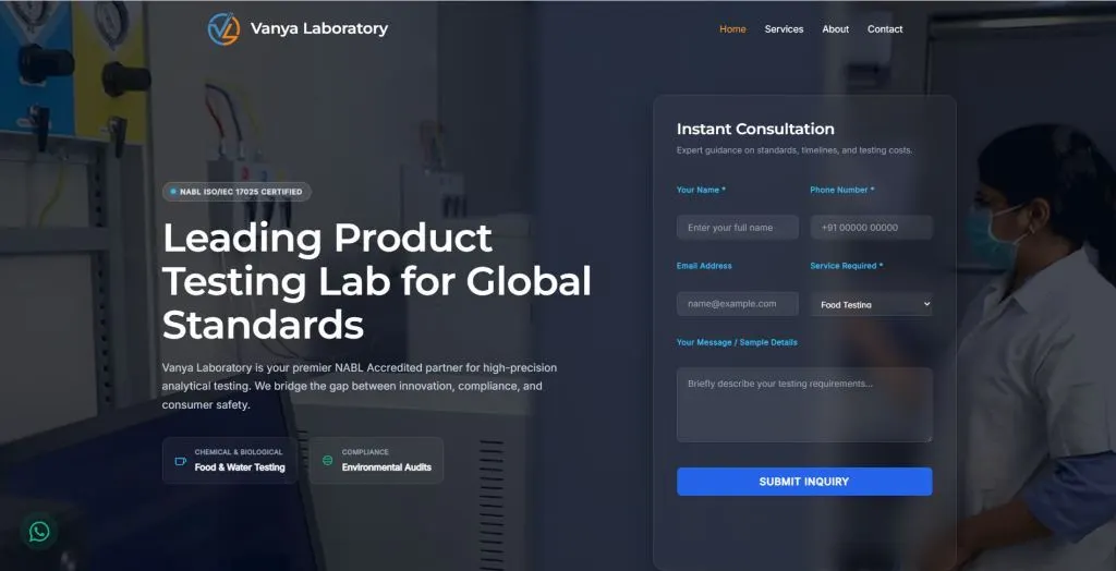 Diagnostic Lab Website Design